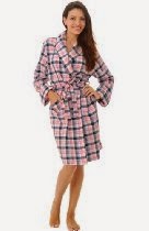 <br />Del Rossa Women's 100% Cotton Flannel Bathrobe Robe