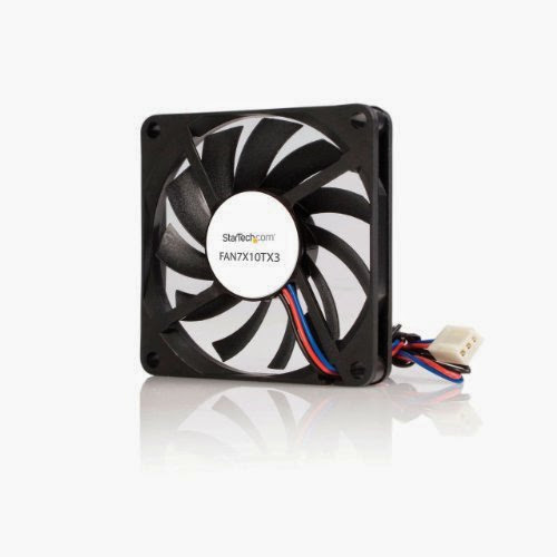  StarTech.com Replacement 70mm TX3 Dual Ball Bearing CPU Cooler Fan FAN7X10TX3 (Black)