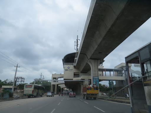 Moosapet Metro Railway Station, 12-5-130, Moosapet Rd, Pragathi Nagar, Moosapet, Hyderabad, Telangana 500018, India, Metro_Rail_Station, state TS