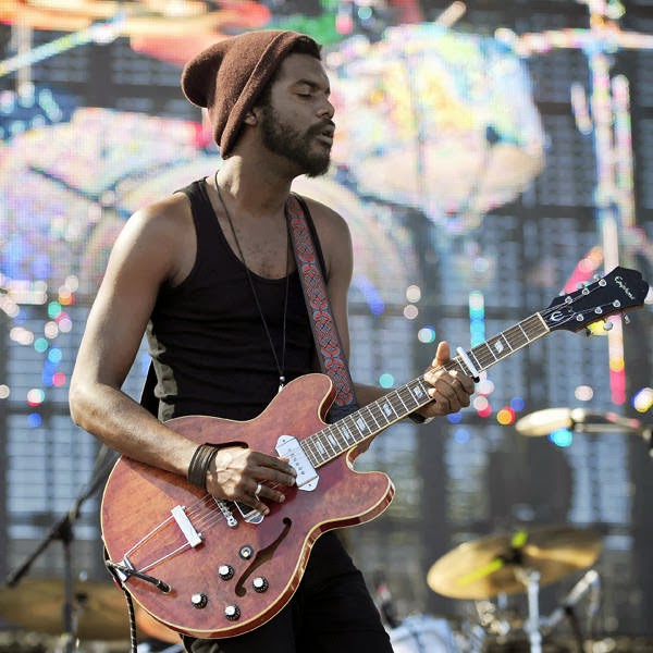 US musician Gary Clark Jr. performs during the the second Day of the Corona Capital Music Fest at the Hermanos Rodriguez racetrack, in Mexico City, on October 13, 2013.