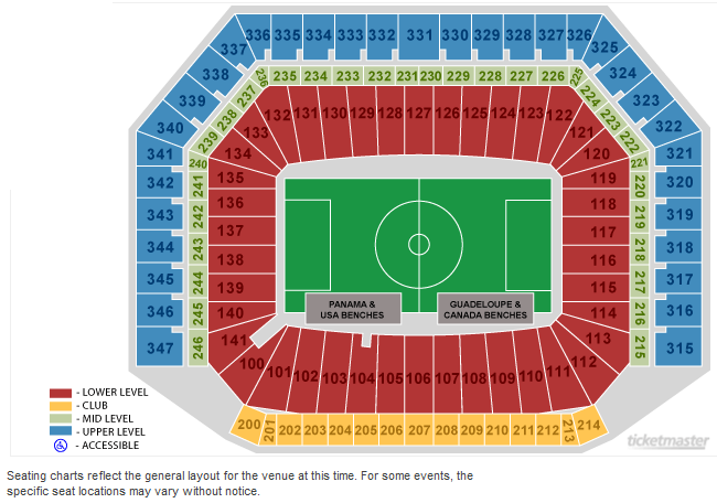 The Detroit Soccer Blog Ford Field Seating Chart For Gold Cup