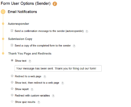 add an autoresponder to form