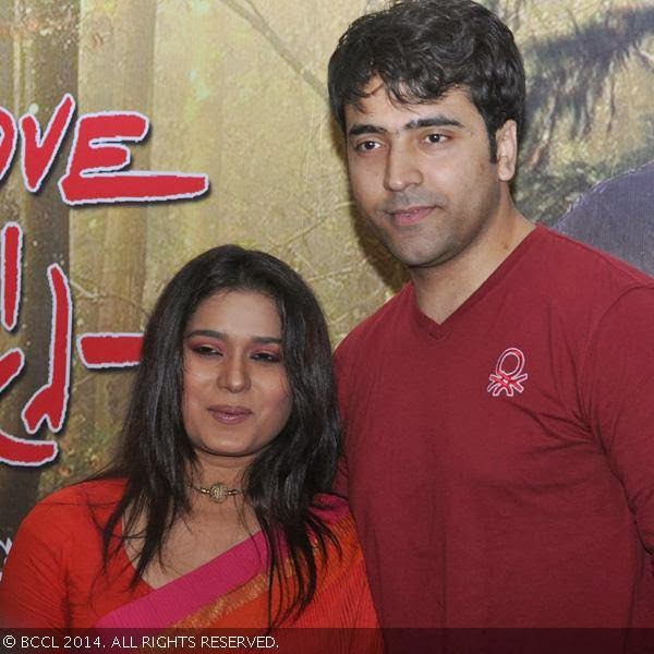 Abir Chatterjee and Ananya Chatterjee during a music album launch of Jodi Love Dilena Praane held in Kolkata.