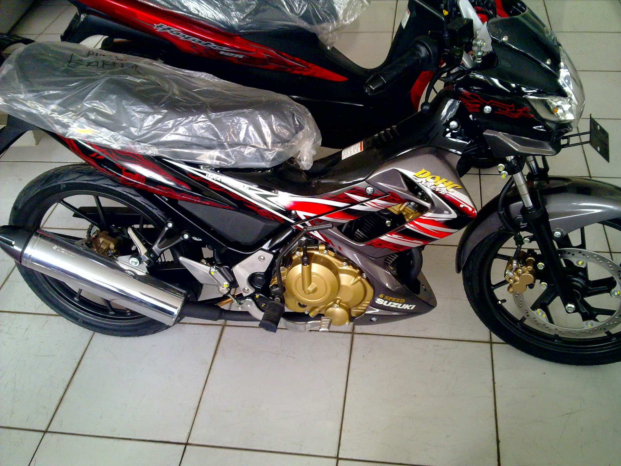 Modifikasi Trail Suzuki Satria Fu Terupdate Sound Modif