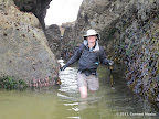 Second wading through water