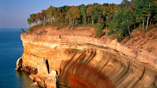 Afternoon Light on the Cliffs Above Lake Superior, Pictured Rocks National Lakeshore, Michigan.jpg