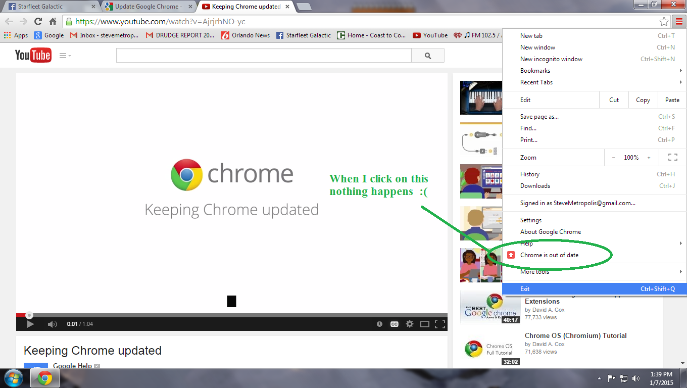 Cannot Update Chrome on Windows 7 PC - Google Product Forums