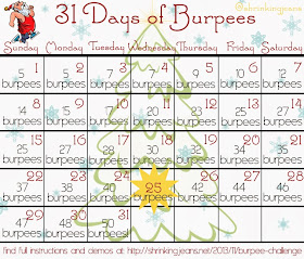 31 Days of Burpees from shrinkingjeans.net