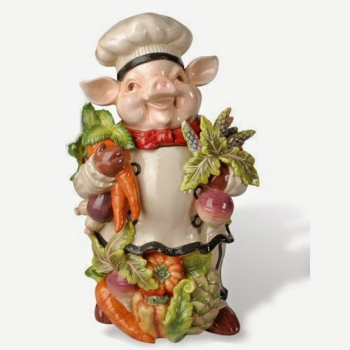  Kaldun  &  Bogle Bistro Chef Pig Cookie Jar