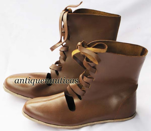 Medieval Brown Leather Roman Armor Shoes Gents Collectible Greek ...