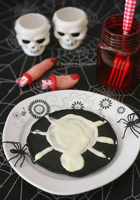Black Velvet Pancake, a Very Halloween Breakfast...BOO!!