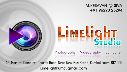 Limelight Studio, 45, Maruthi Complex, Opposite Xavier Colony, New Bus Stand, Kumbakonam, Tamil Nadu 612001, India, Advertising_Agency, state TN