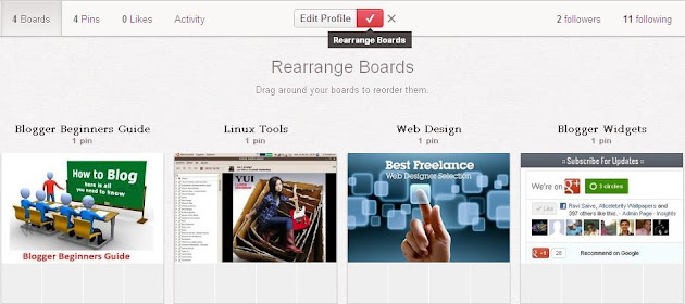 Rearranging Boards in Pinterest Rearranging Boards in Pinterest