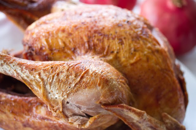 close-up photo of the fried turkey