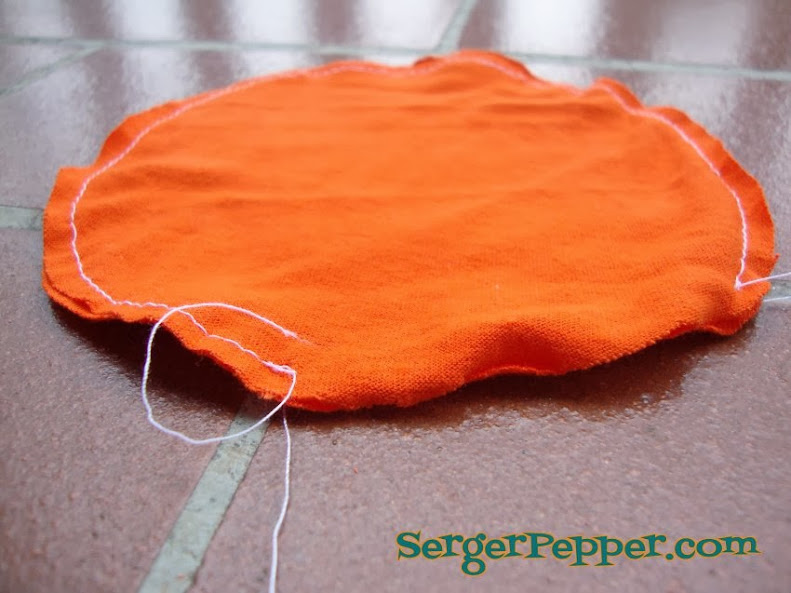 SergerPepper - Jack O'PinMe sew around circles leaving a gap