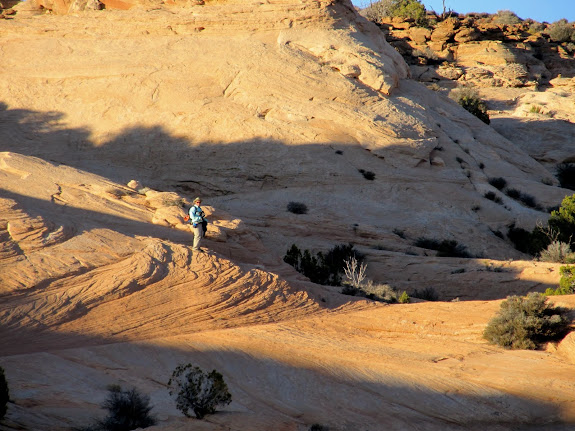 Alan climbing above Northeast Spur Fork