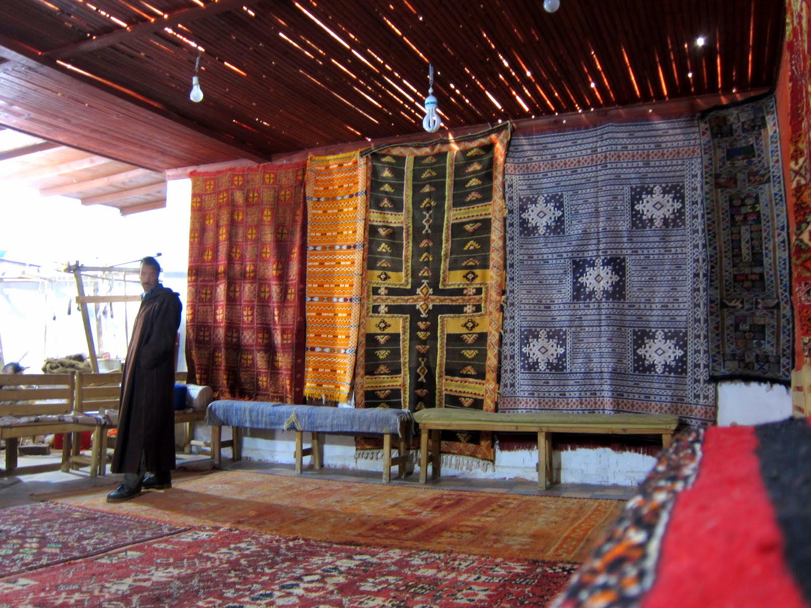 Carpet seller in Fes, Morocco
