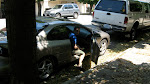 Jeremy in his vehicle that lived to see Chicago