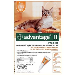  Advantage Flea Preventative 4pk Cat Orange Under 9 Lbs