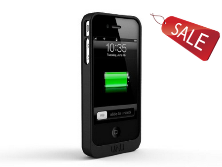 uNu Exera Modular Detachable Battery Case for iPhone 4S 4 - Black/Black (Fits All Versions of iPhone 4S/4)