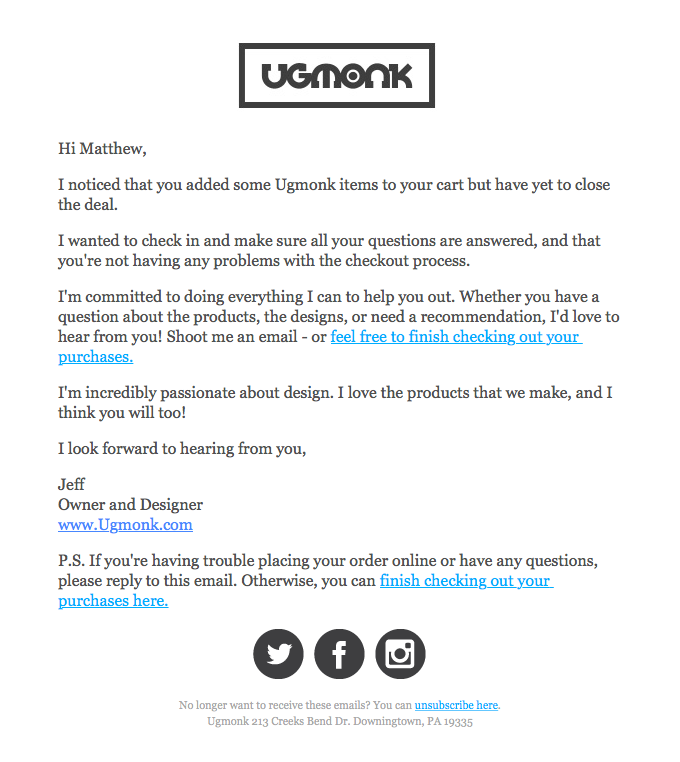 Follow Up Email Template