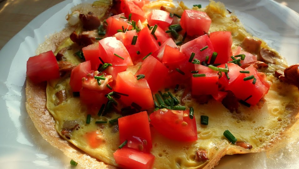 omlet z kurkami