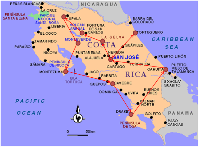 COSTA RICA 3 SEMANAS --- AGOSTO 2013 - Blogs de Costa Rica - EL ITINERARIO (2)