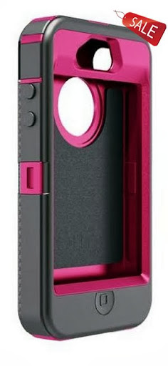 OtterBox Defender Series Hybrid Case & Holster for iPhone 4 & 4S  - Retail Packaging - Peony Pink/Gunmetal Grey