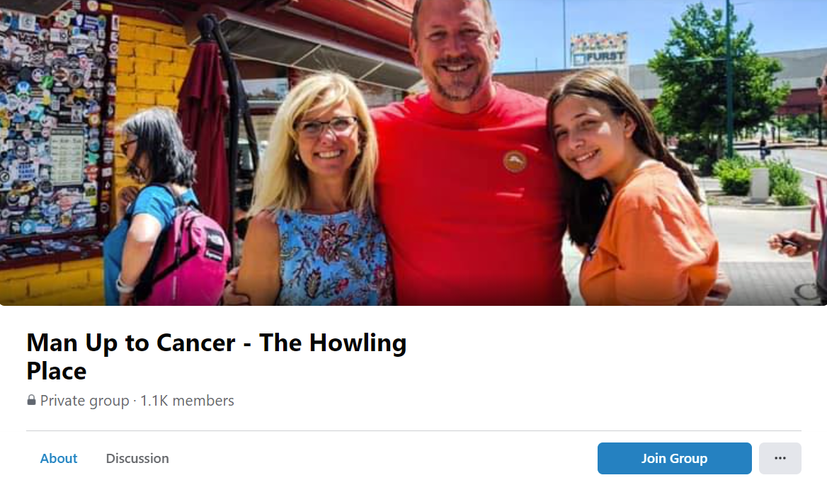 Man up to cancer - the Howling place.