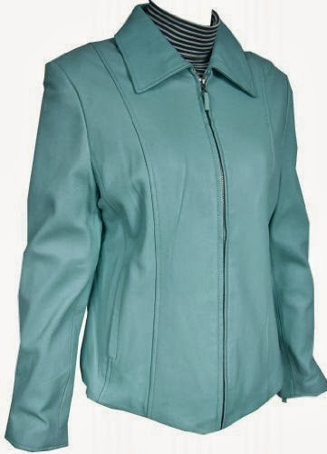 Paccilo FREE tailoring Women 4032 Plus Size Lambskin Leather Scuba Jacket