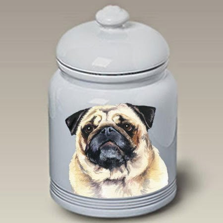  Pug Dog Cookie Jar by Barbara Van Vliet