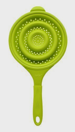  Dexas Collapsible POP Silicone Colander, 8-Inch, Green