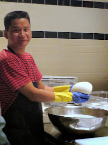 Life of Pie's housemade mozzarella in progress