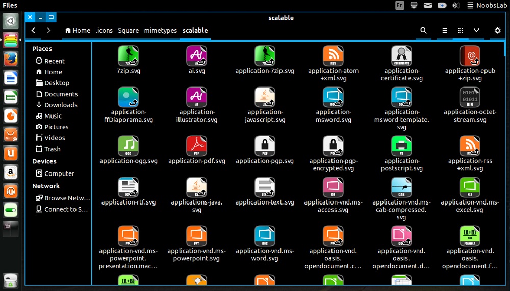 Работа с файлами application. Mi Ubuntu.