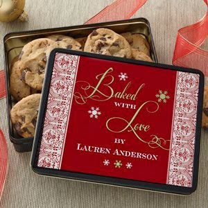  Personalized Christmas Cookies Gift Tin