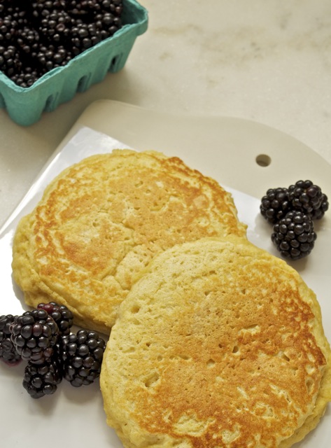Cuisine: Whole Grain Pancakes With Fresh Blackberries