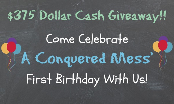 $375 cash giveaway! Enter for your chance to #win! #sweepstakes #cash #giveaway via @AConqueredMess 