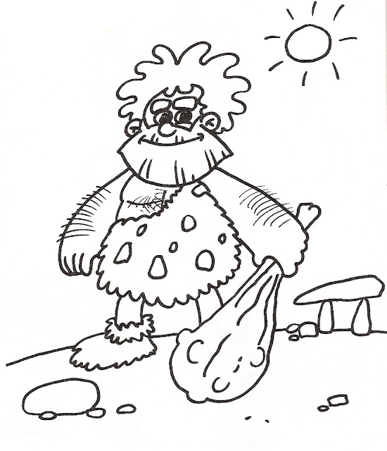 Prehistoric man coloring pages