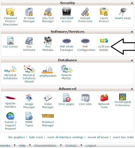 123FormBuilder for cPanel