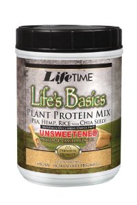  Lifetime Life's Basics Plant Protein Unsweetened,  Natural Vanilla, 1.01 LB