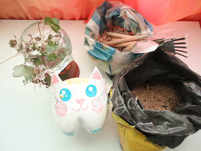 Maceta gato - flower pot cat