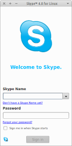 Skype 4.0 running on Xubuntu 12.04