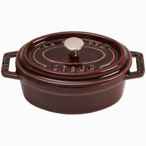  Staub Mini .25 Quart Oval Cocotte, Aubergine