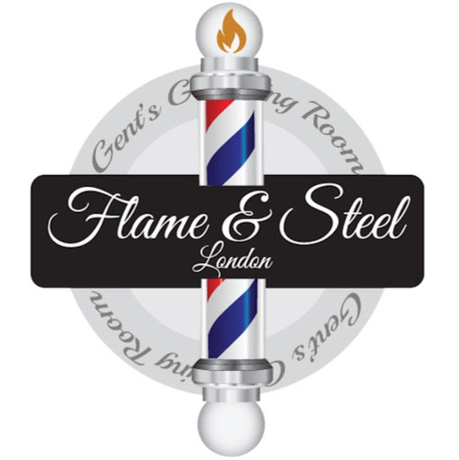 Flame & Steel Barber logo