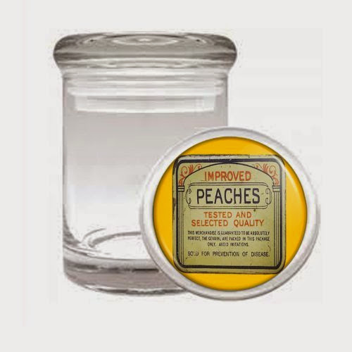  Vintage Condom Tin Peaches Odorless Air Tight Medical Glass Jar D-036