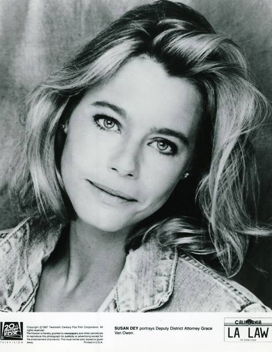 From 1986 to 1992 Susan Dey played Grave Van Owen on the NBC hour-long drama/comedy L.A. Law. She won a Golden Globe award in 1988 for her portrayal and ... - susan-dey_la-law-promo