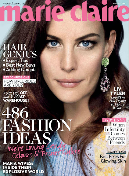 Liv Tyler portada de Marie Claire Reino Unido (marzo 2012)