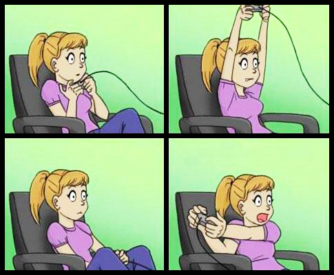 jogandovideogame Sua irmã jogando videogame