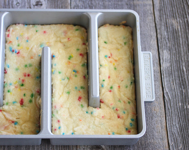 overhead photo of the brownies in a baking pan