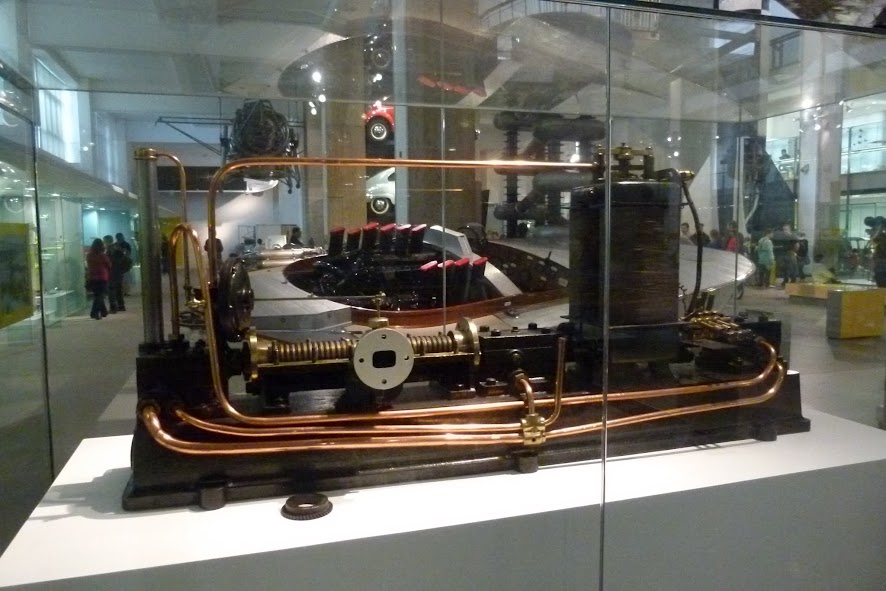 Parsons proto-type steam turbine and dynamo